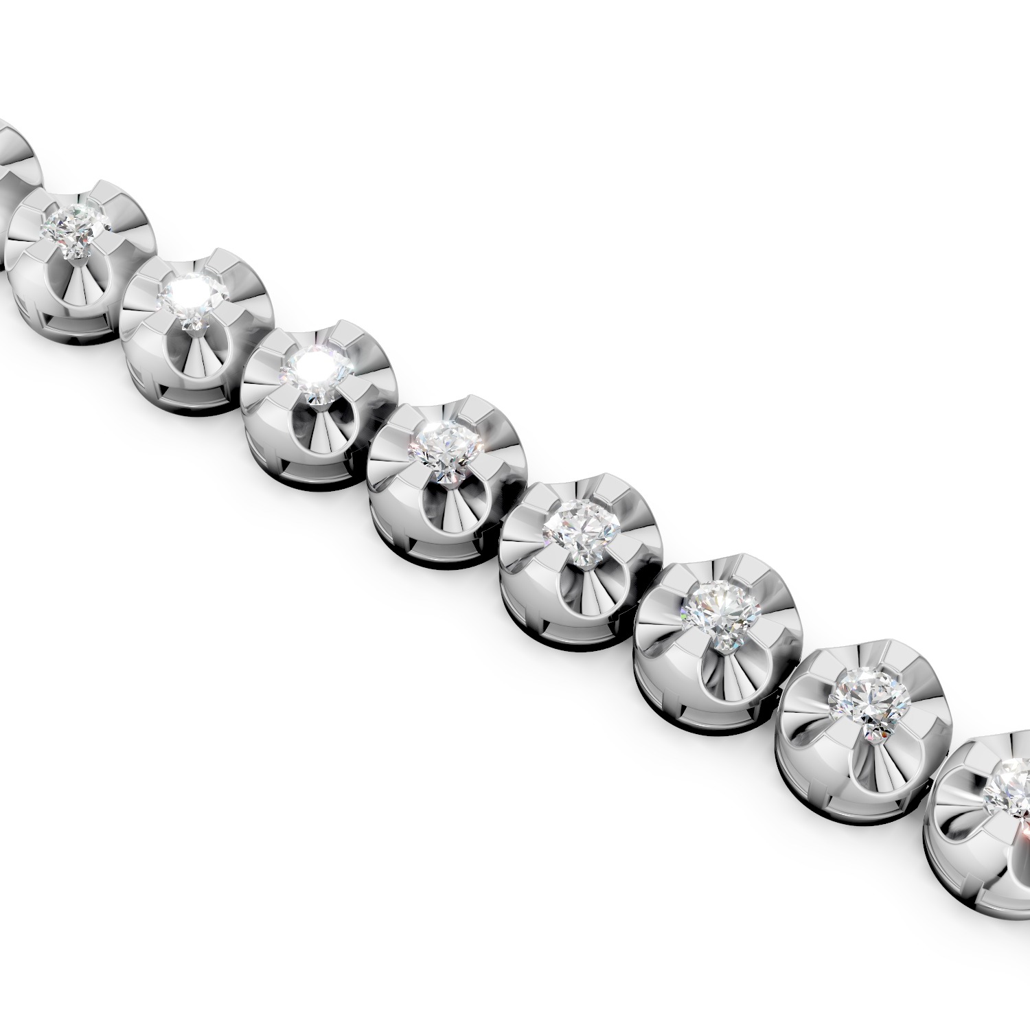 Illusion-Set Lab Diamond Tennis Bracelet (1 ct. tw.)