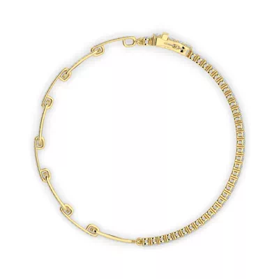 Pavé Paperclip & Tennis Lab Diamond Bracelet