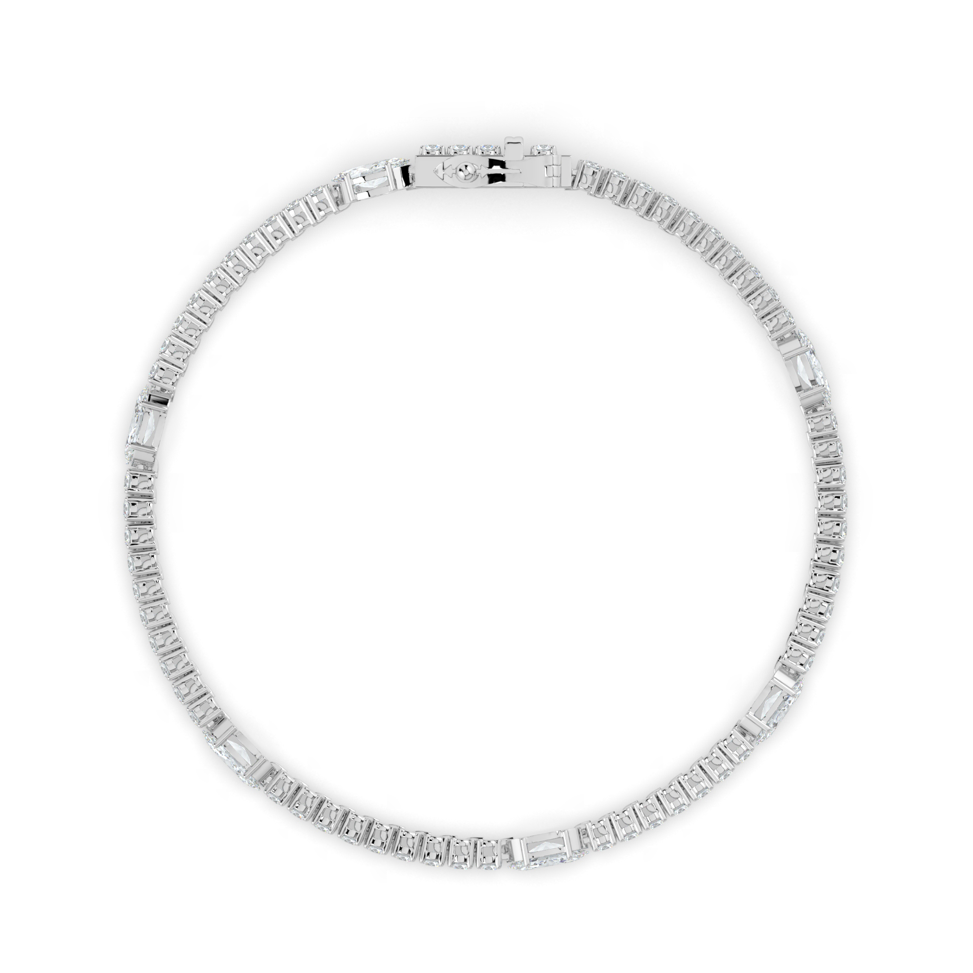 Marquise Station Lab Diamond Tennis Bracelet