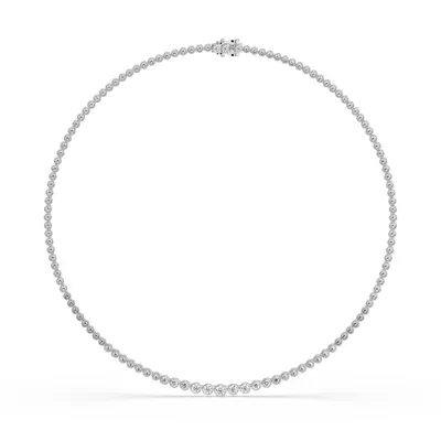 Graduated Bezel Lab Diamond Tennis Necklace (5 ct. tw.)