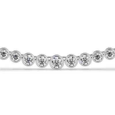 Graduated Bezel Lab Diamond Tennis Necklace (5 ct. tw.)