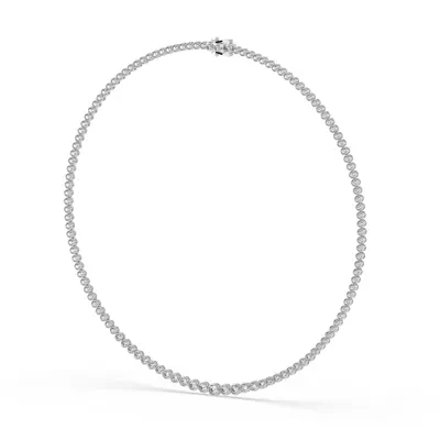 Graduated Bezel Lab Diamond Tennis Necklace (5 ct. tw.)