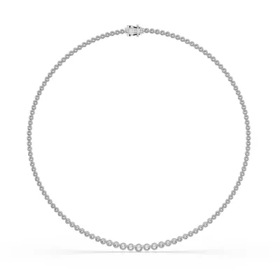 Graduated Bezel Lab Diamond Tennis Necklace (5 ct. tw.)