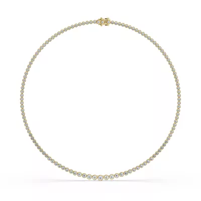Graduated Bezel Lab Diamond Tennis Necklace (5 ct. tw.)
