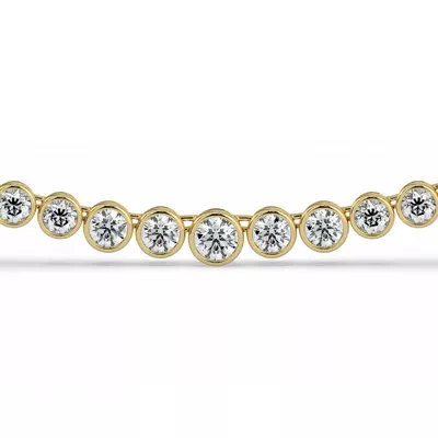 Graduated Bezel Lab Diamond Tennis Necklace (5 ct. tw.)
