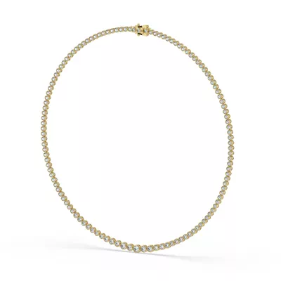 Graduated Bezel Lab Diamond Tennis Necklace (5 ct. tw.)