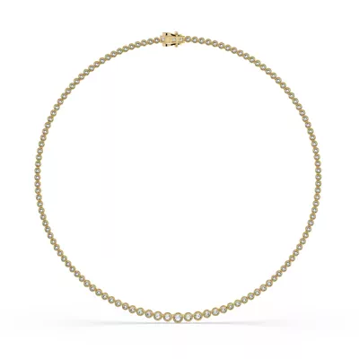 Graduated Bezel Lab Diamond Tennis Necklace (5 ct. tw.)