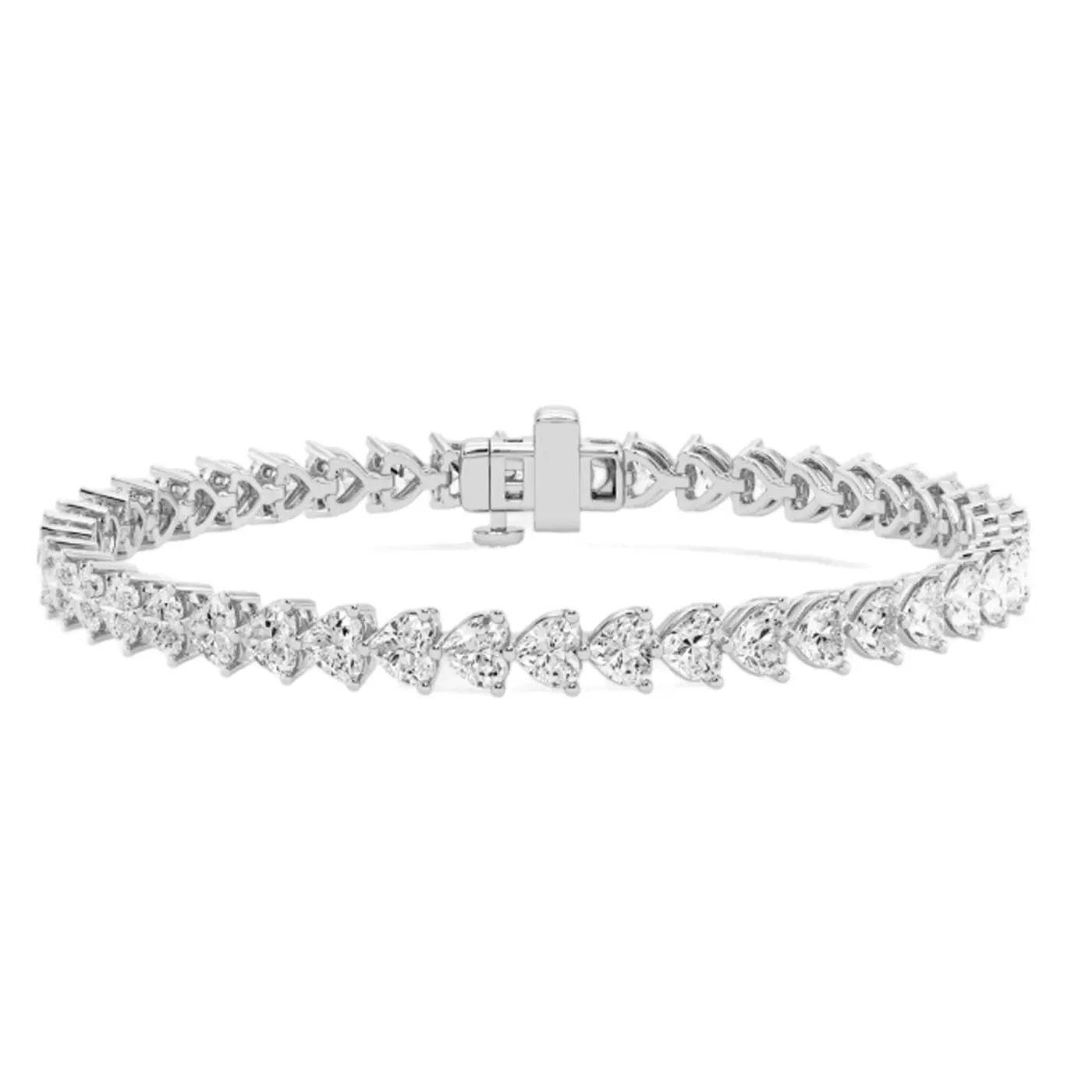 Heart Detail Design 14K White Gold Engagement Ring