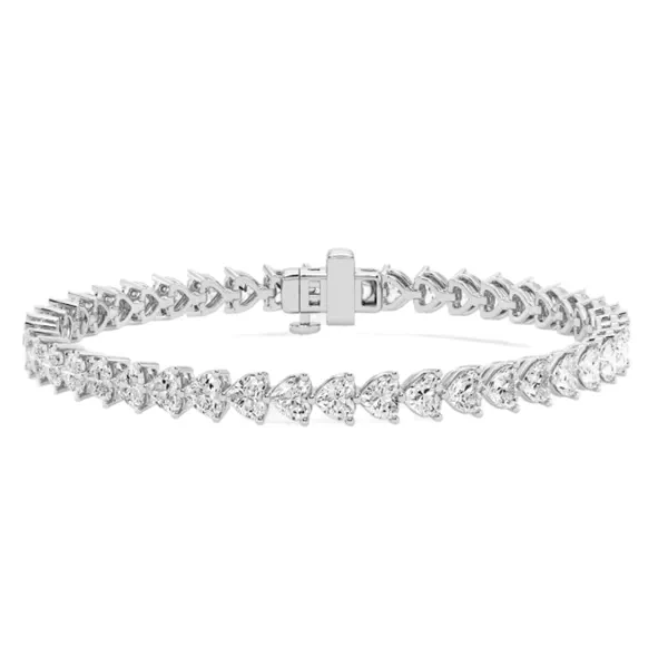 East-West Heart Lab Diamond Bracelet