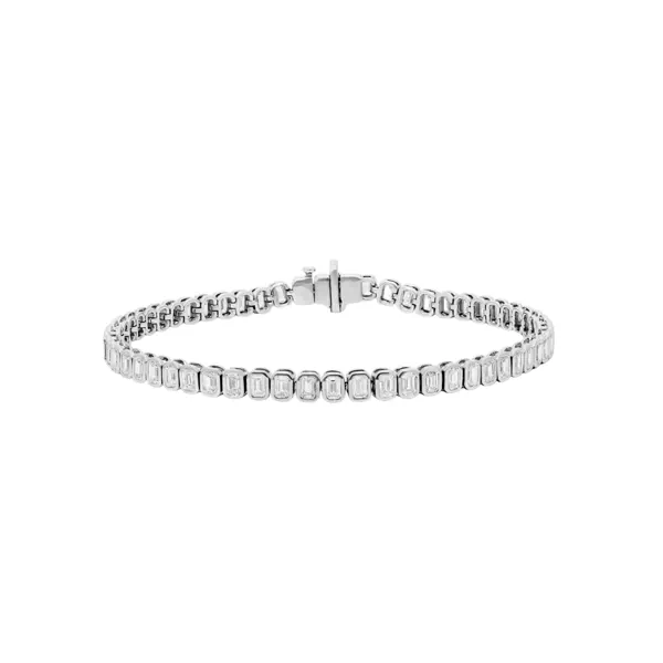 North-South Emerald-Cut Lab Diamond Bracelet (7 1/2 ct. tw.)
