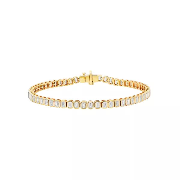 North-South Emerald-Cut Lab Diamond Bracelet (5 3/4 ct. tw.)