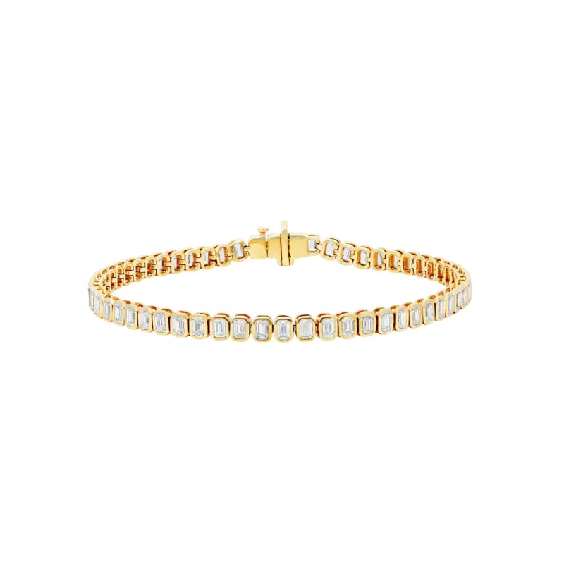 North-South Emerald-Cut Lab Diamond Bracelet (5 3/4 ct. tw.)