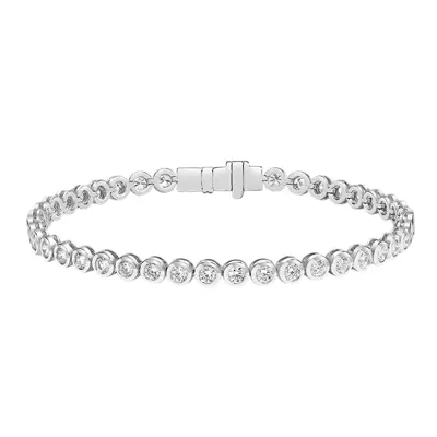 Round Lab Diamond Bezel Bracelet (7 ct. tw.)