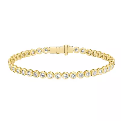 Round Lab Diamond Bezel Bracelet (7 ct. tw.)