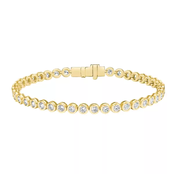 Diamond Bracelets Round Lab Diamond Bezel Bracelet (7 ct. tw.)