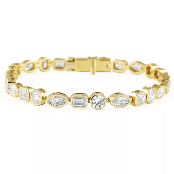 Mixed Shape Lab Diamond Bezel Bracelet (10 ct. tw.)