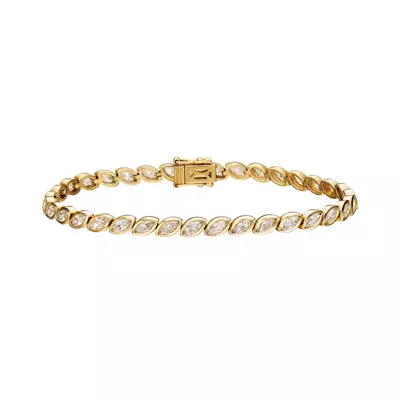 Marquise Lab Diamond Bezel Bracelet (4 1/2 ct. tw.)