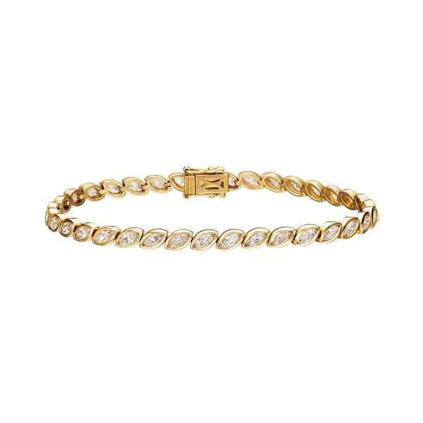 Marquise Lab Diamond Bezel Bracelet (4 1/2 ct. tw.)