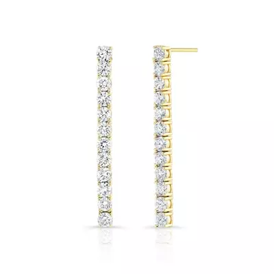Classic Tennis Lab Diamond Drop Earrings