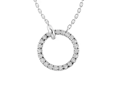 Brilliant Pavé Lab Diamond Circle Necklace