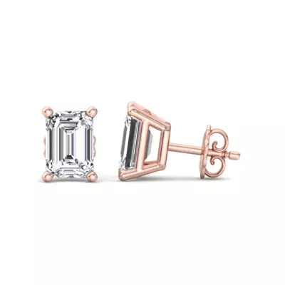 Emerald-Cut Lab Diamond Earrings (2 ct. tw.)