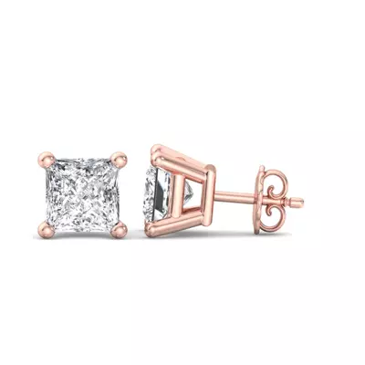 Princess-Cut Lab Diamond Earrings (2 ct. tw.)