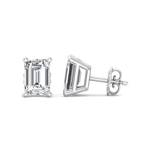 Emerald-Cut Lab Diamond Earrings (2 ct. tw.)