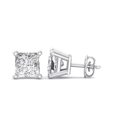 Princess-Cut Lab Diamond Earrings (2 ct. tw.)