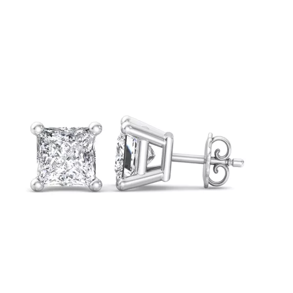 Princess-Cut Lab Diamond Earrings (2 ct. tw.)