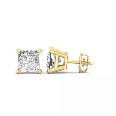 Princess-Cut Lab Diamond Earrings (1 ct. tw.)
