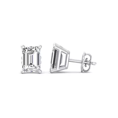 Emerald-Cut Lab Diamond Earrings (1 ct. tw.)