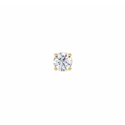 Single Diamond Screw Back Stud Earring (1/2ct)