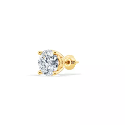 Single Diamond Screw Back Stud Earring (1.5ct)