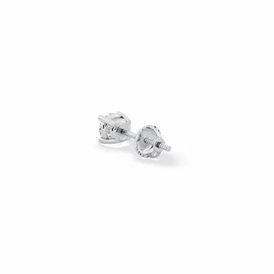 Single Diamond Screw Back Stud Earring (1/4ct)