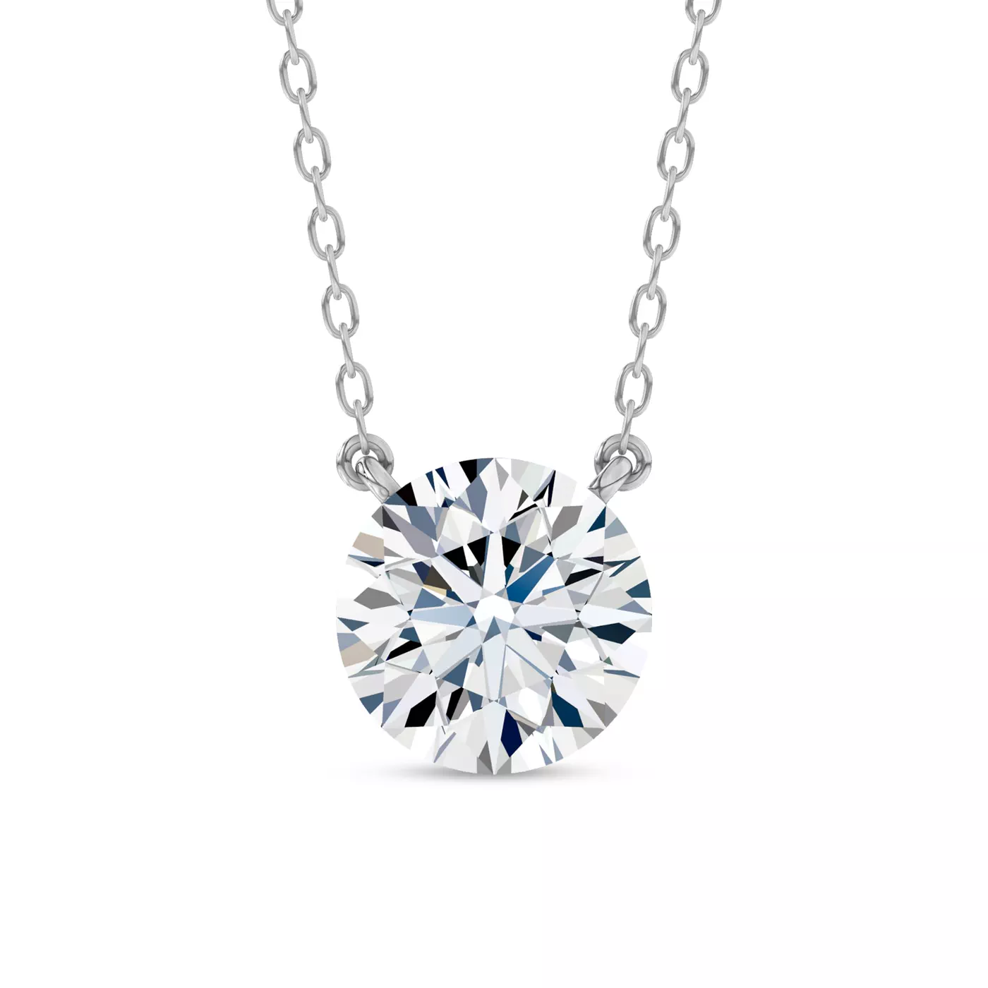 Diamond-First Design 14K White Gold Engagement Ring