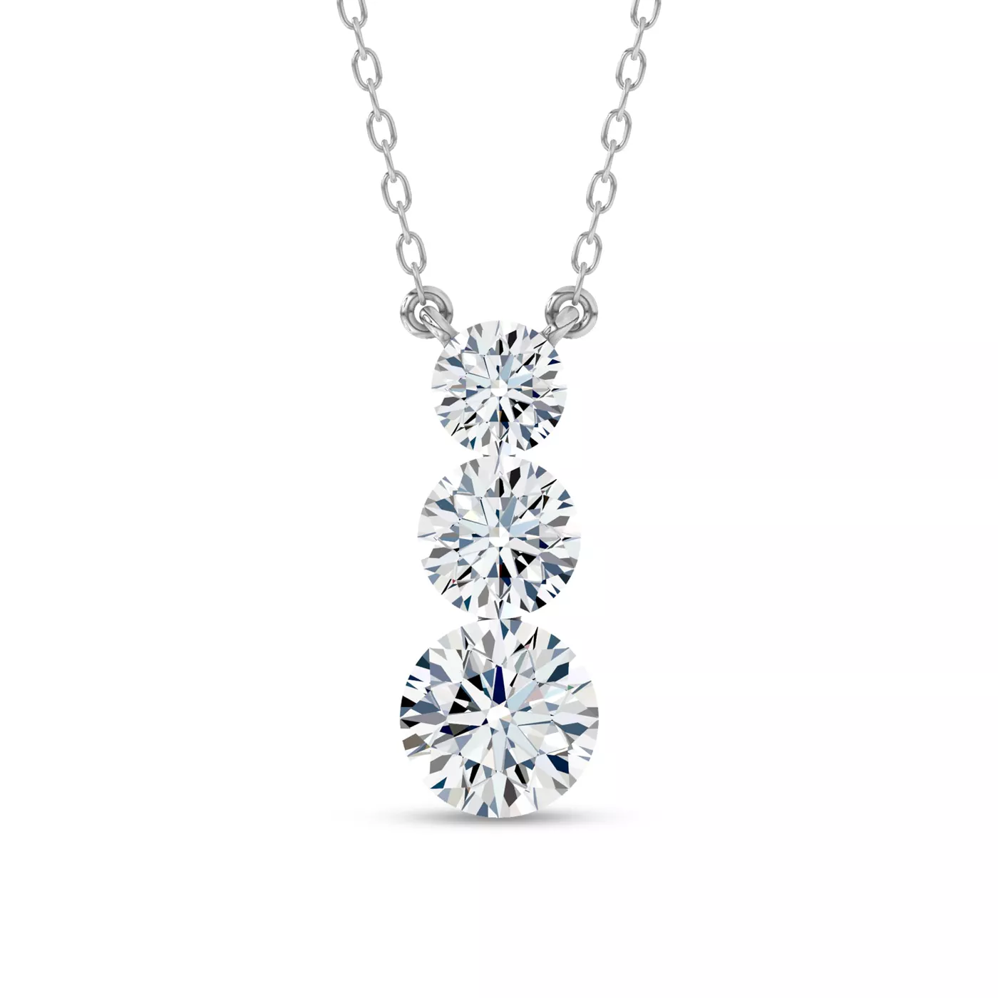 Diamond-First Design 14K White Gold Engagement Ring