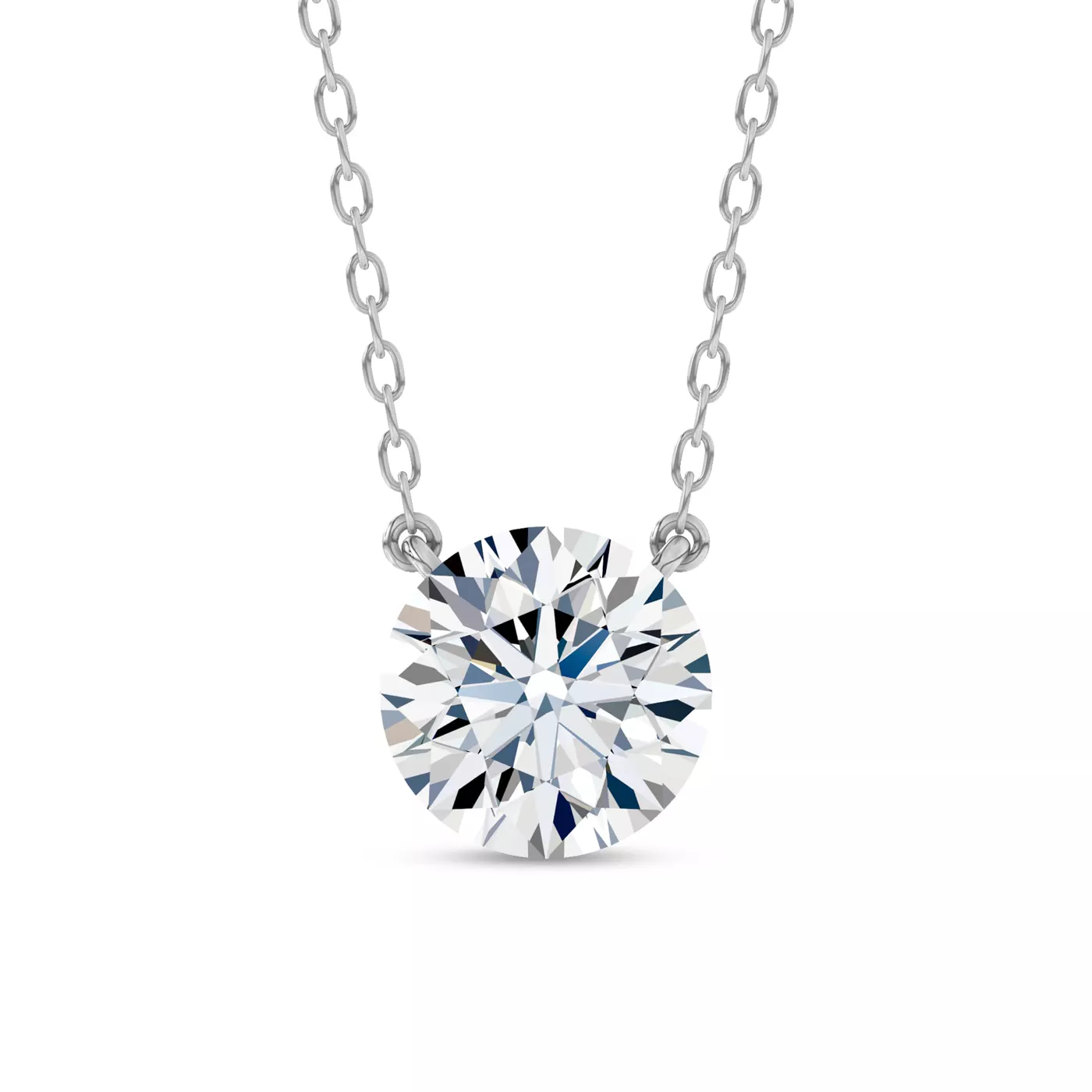 Diamond-First Design 14K White Gold Engagement Ring