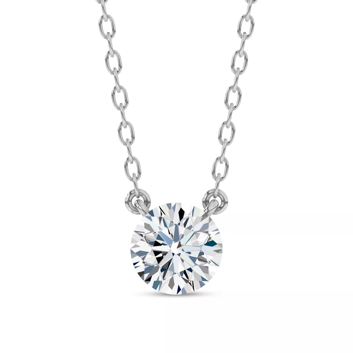 Diamond-First Design 14K White Gold Engagement Ring