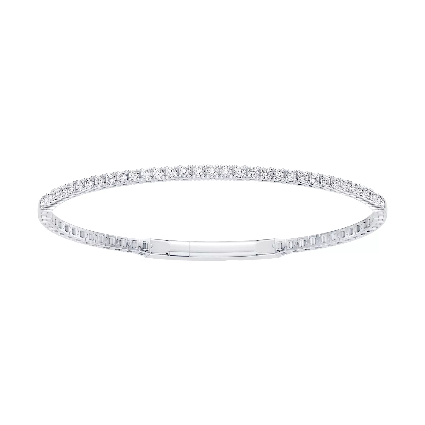 Diamonds, Uninterrupted 14K White Gold Engagement Ring