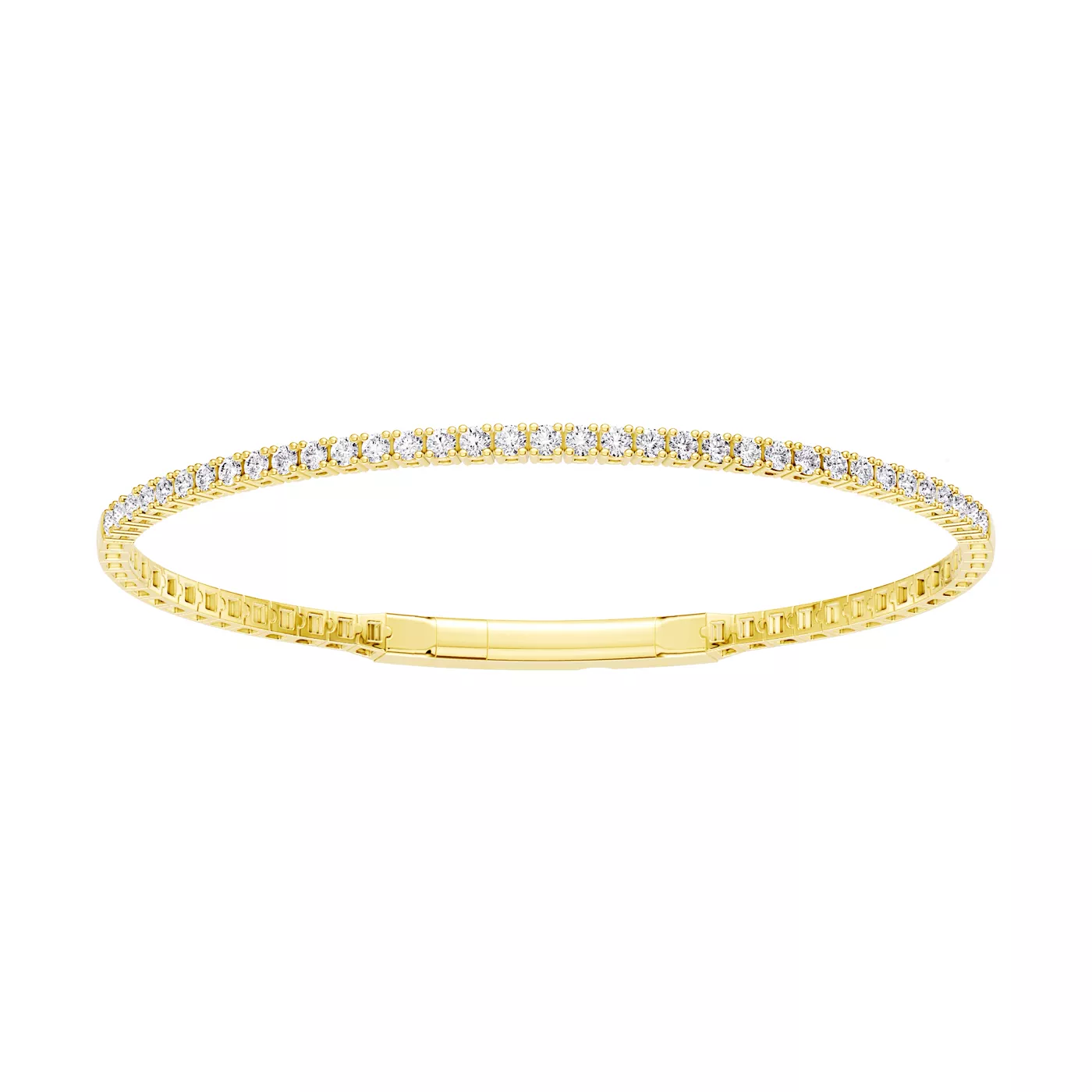 Diamonds, Uninterrupted 14K Yellow Gold Engagement Ring