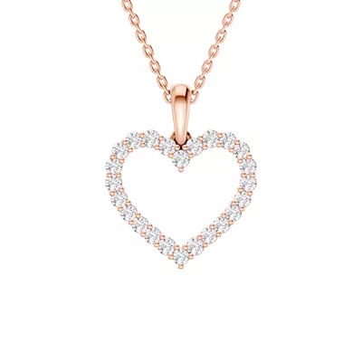 Pavé Lab Diamond Heart Pendant (0.50 ct. tw.)