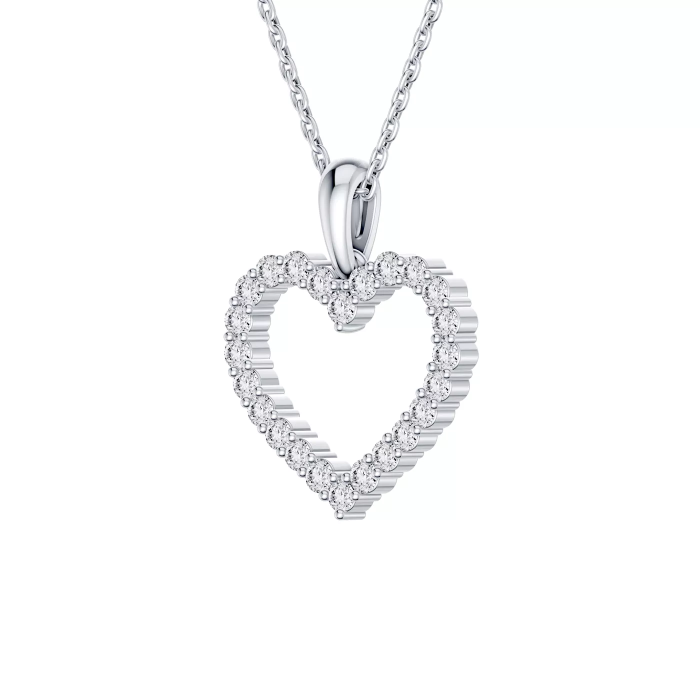 Shape With Meaning 14K White Gold Engagement Ring