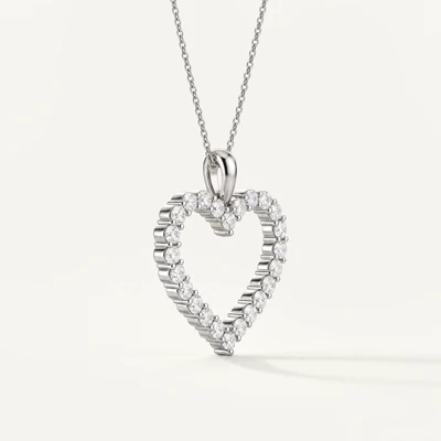 Pavé Lab Diamond Heart Pendant (0.50 ct. tw.)