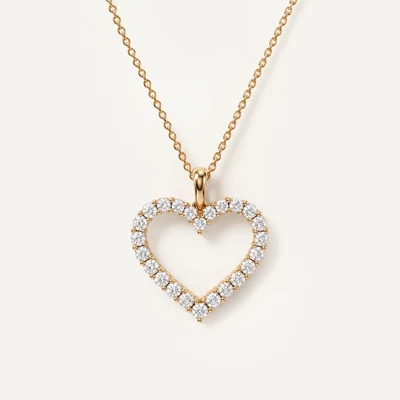 Pavé Lab Diamond Heart Pendant (0.50 ct. tw.)