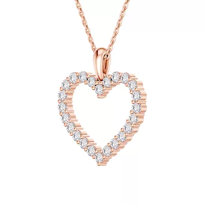 Pavé Lab Diamond Heart Pendant (0.75 ct. tw.)