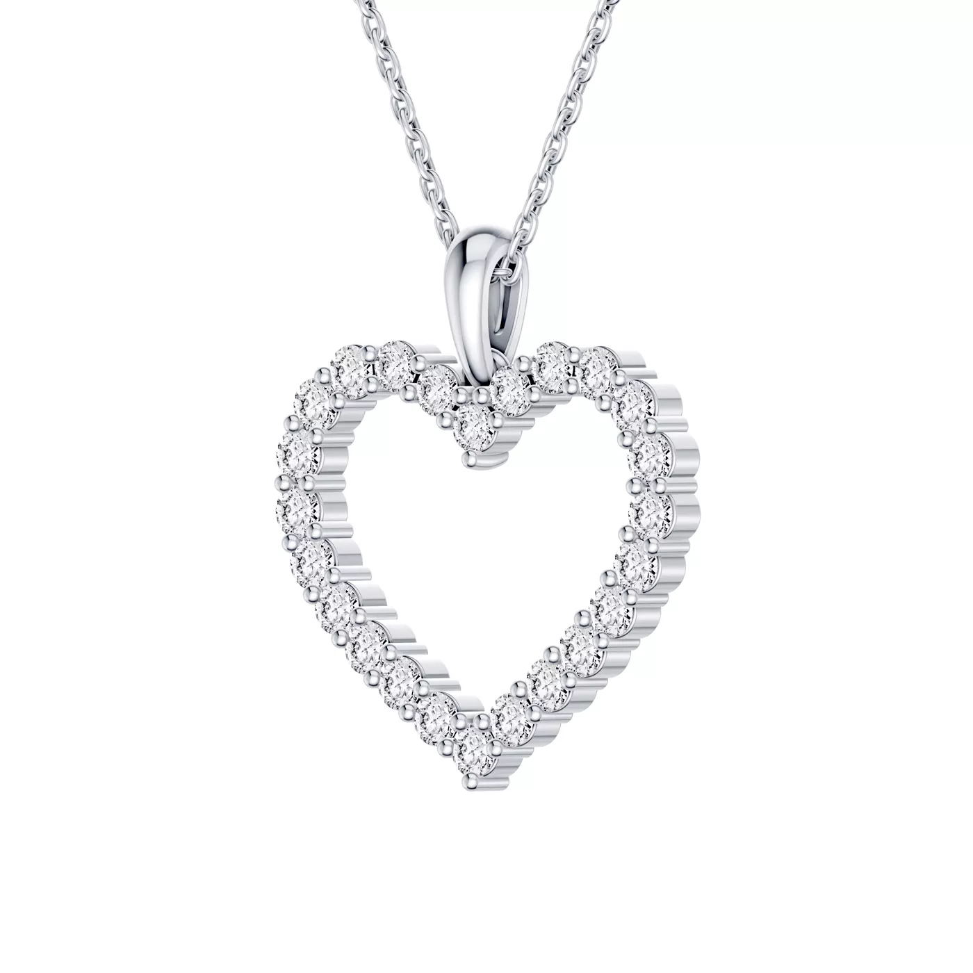 Shape With Meaning 14K White Gold Engagement Ring