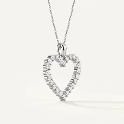 Pavé Lab Diamond Heart Pendant (0.75 ct. tw.)