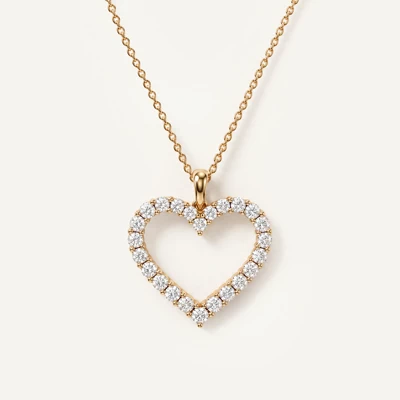 Pavé Lab Diamond Heart Pendant (0.75 ct. tw.)