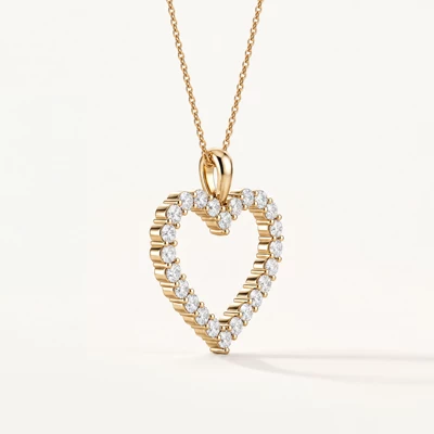 Pavé Lab Diamond Heart Pendant (0.75 ct. tw.)