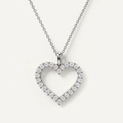 Pavé Lab Diamond Heart Pendant (1.00 ct. tw.)